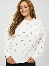Cozy Fleece Crew Drop Shoulder Sweatshirt