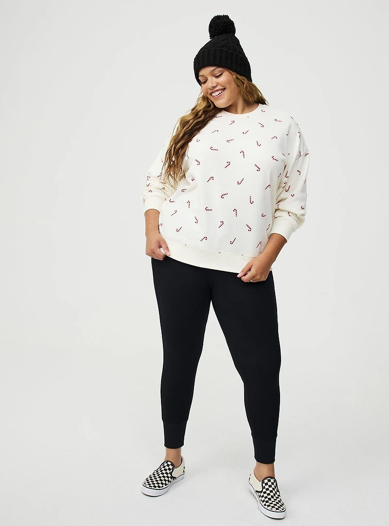Cozy Fleece Crew Drop Shoulder Sweatshirt