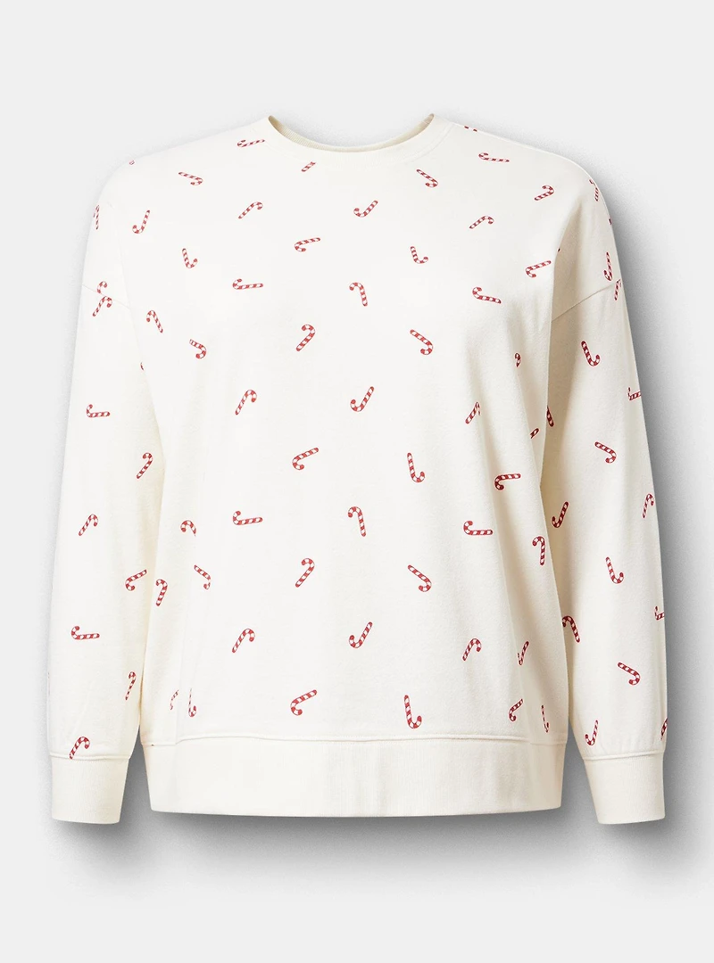 Cozy Fleece Crew Drop Shoulder Sweatshirt