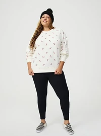 Cozy Fleece Crew Drop Shoulder Sweatshirt