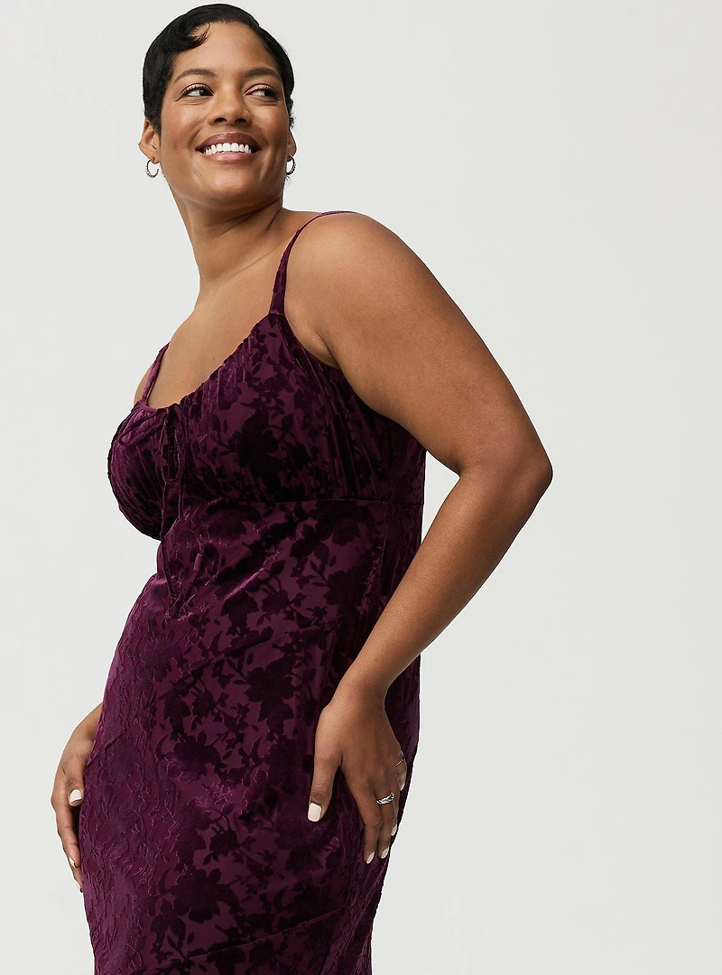 Velour Cami Maxi Dress