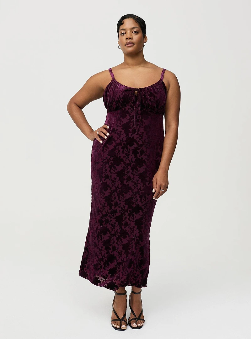 Velour Cami Maxi Dress