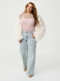 Bedazzled Mesh Boxy Crop Top