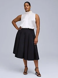 Belle Isle Pleated Midi Skirt