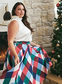 Belle Isle Pleated Midi Skirt