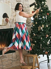 Belle Isle Pleated Midi Skirt