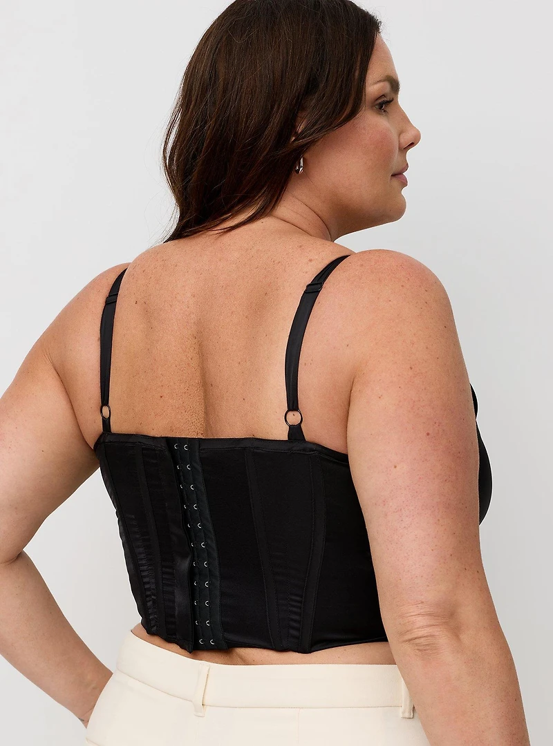 Studio Satin Bustier Top