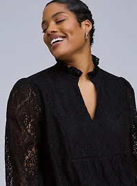 Belle Isle Lace Ruffle Collar Dress