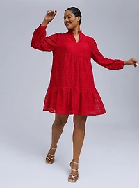 Belle Isle Lace Ruffle Collar Dress