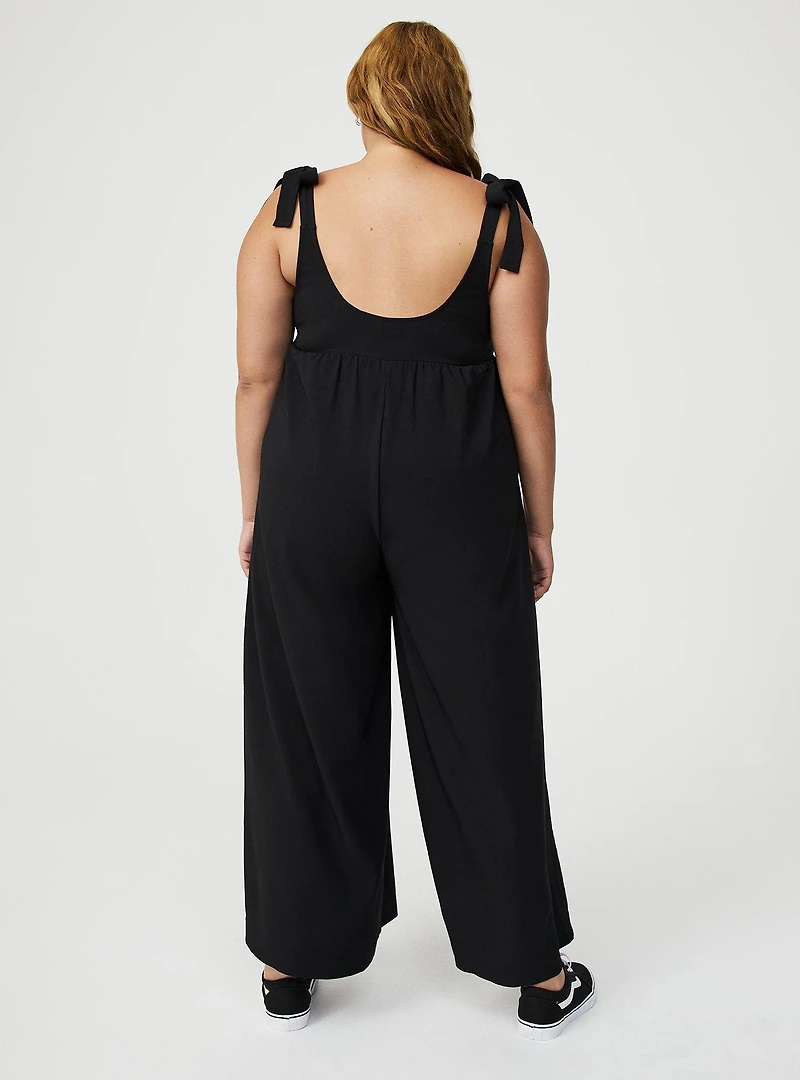 Crepe Wide Leg Overall