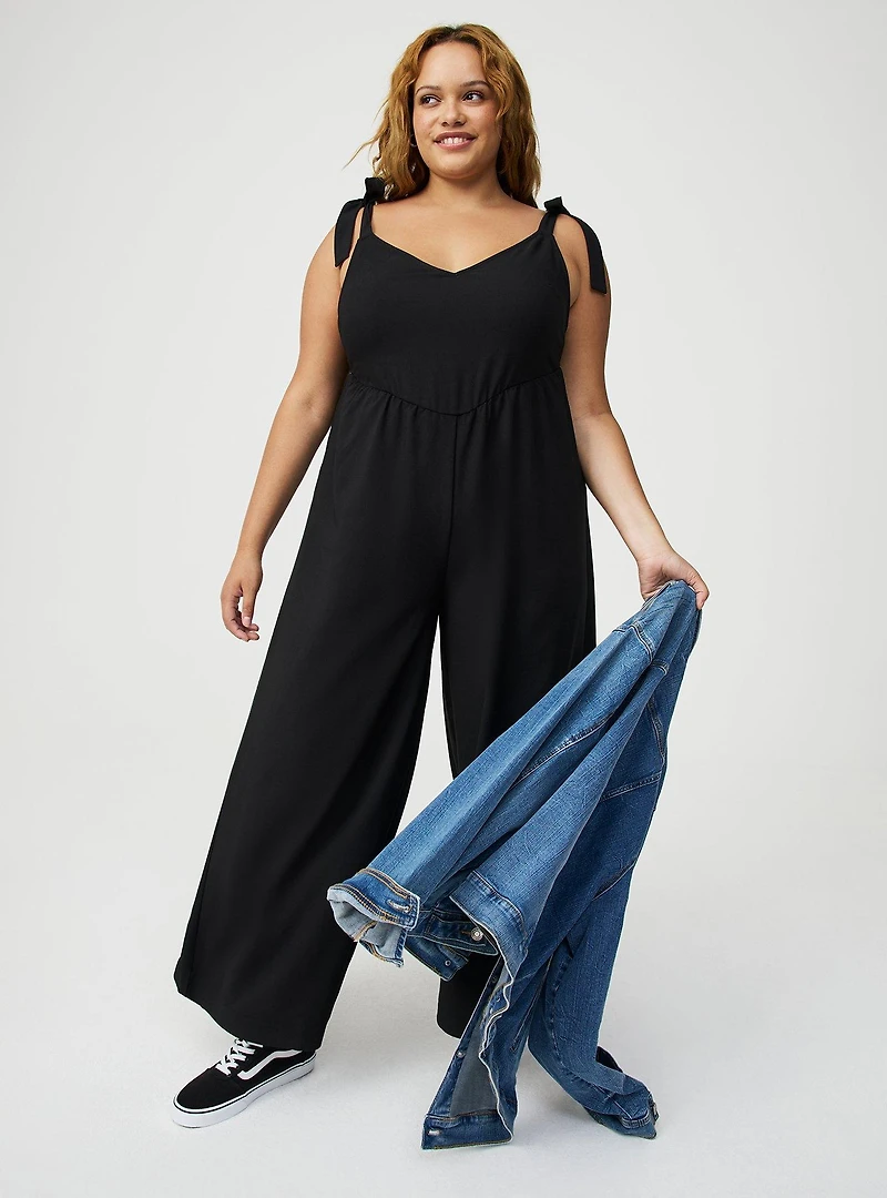 Crepe Wide Leg Overall