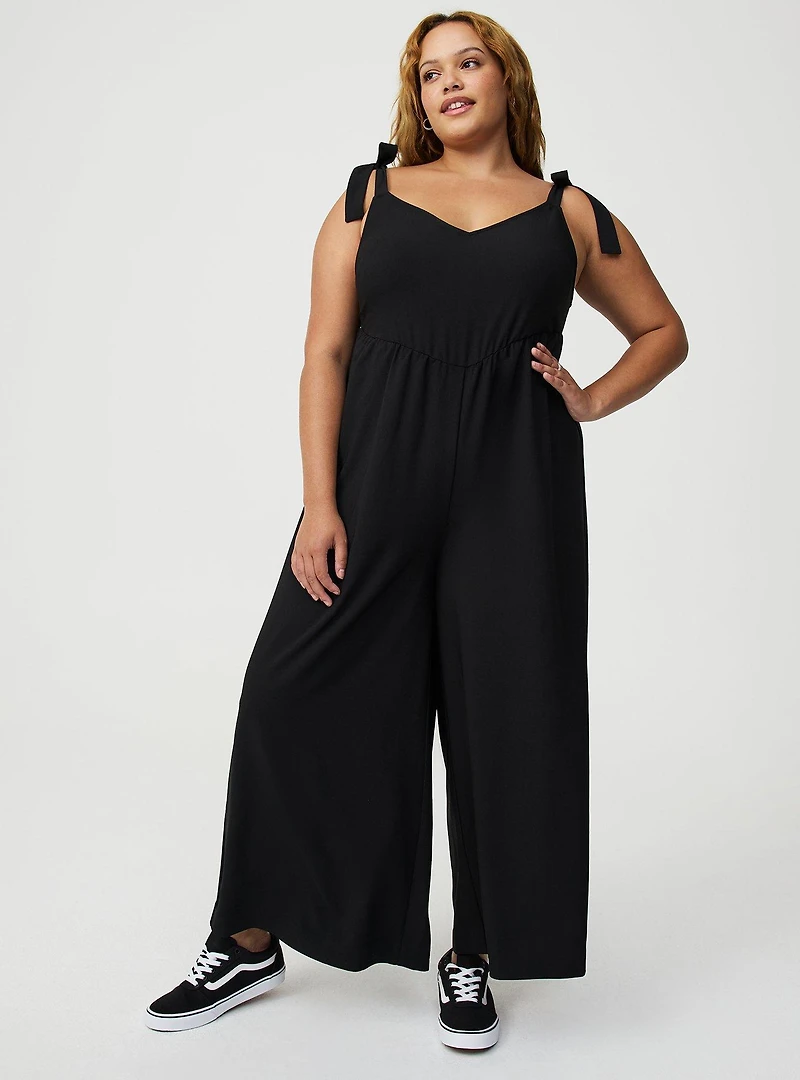 Crepe Wide Leg Overall