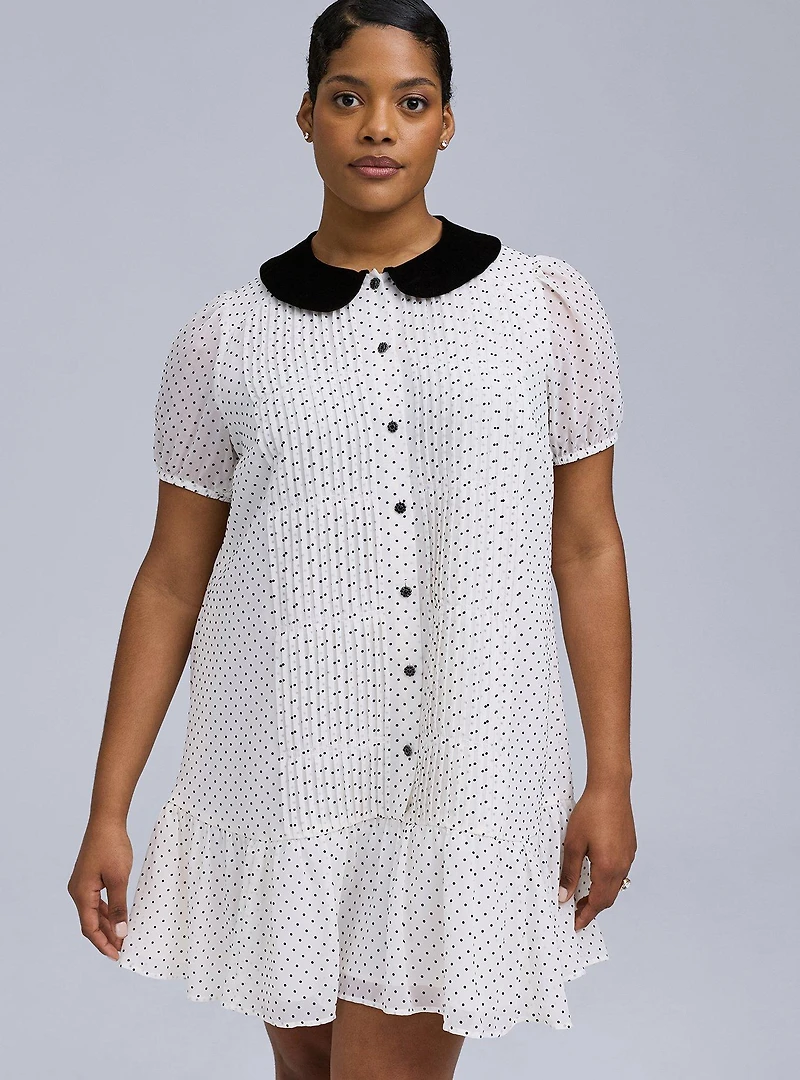 Belle Isle Velvet Collar Dress