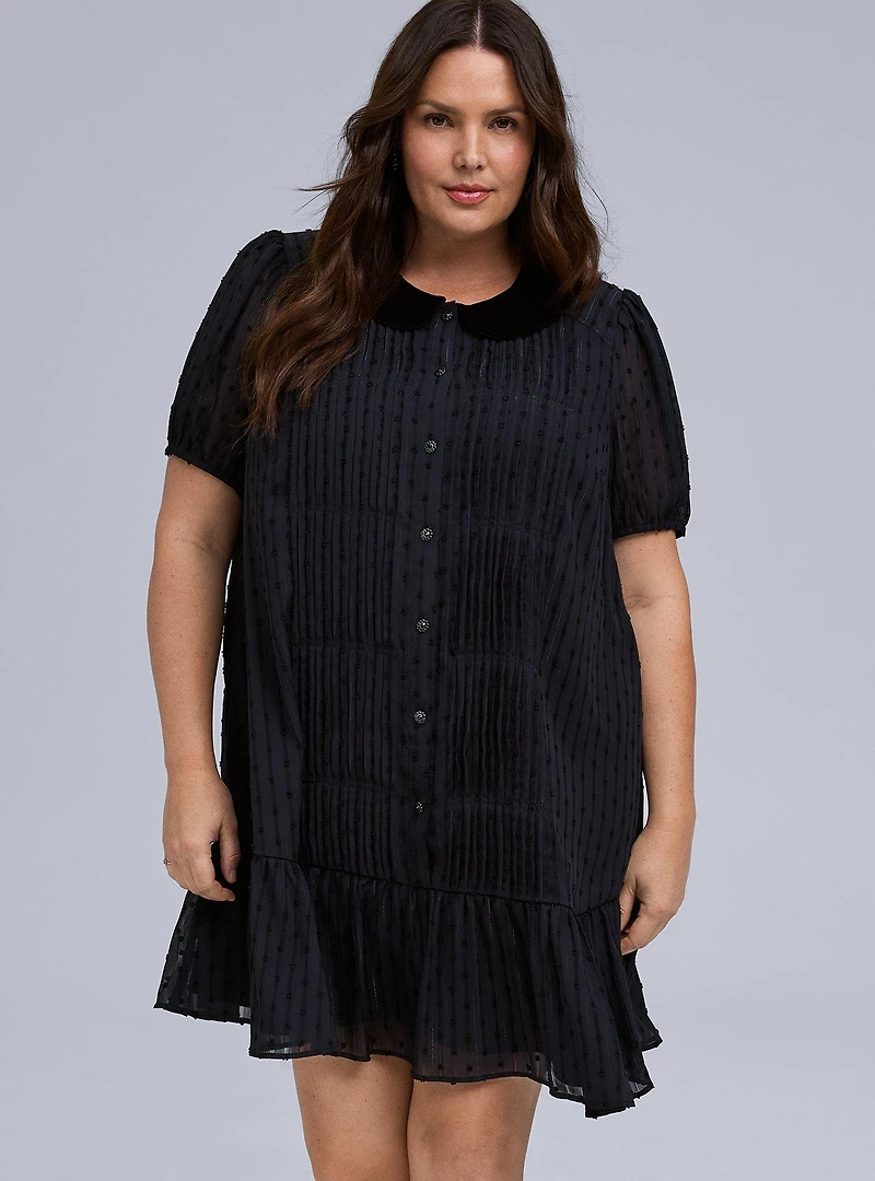 Belle Isle Velvet Collar Drop Waist Dress