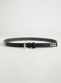 Rhinestone Denim Belt