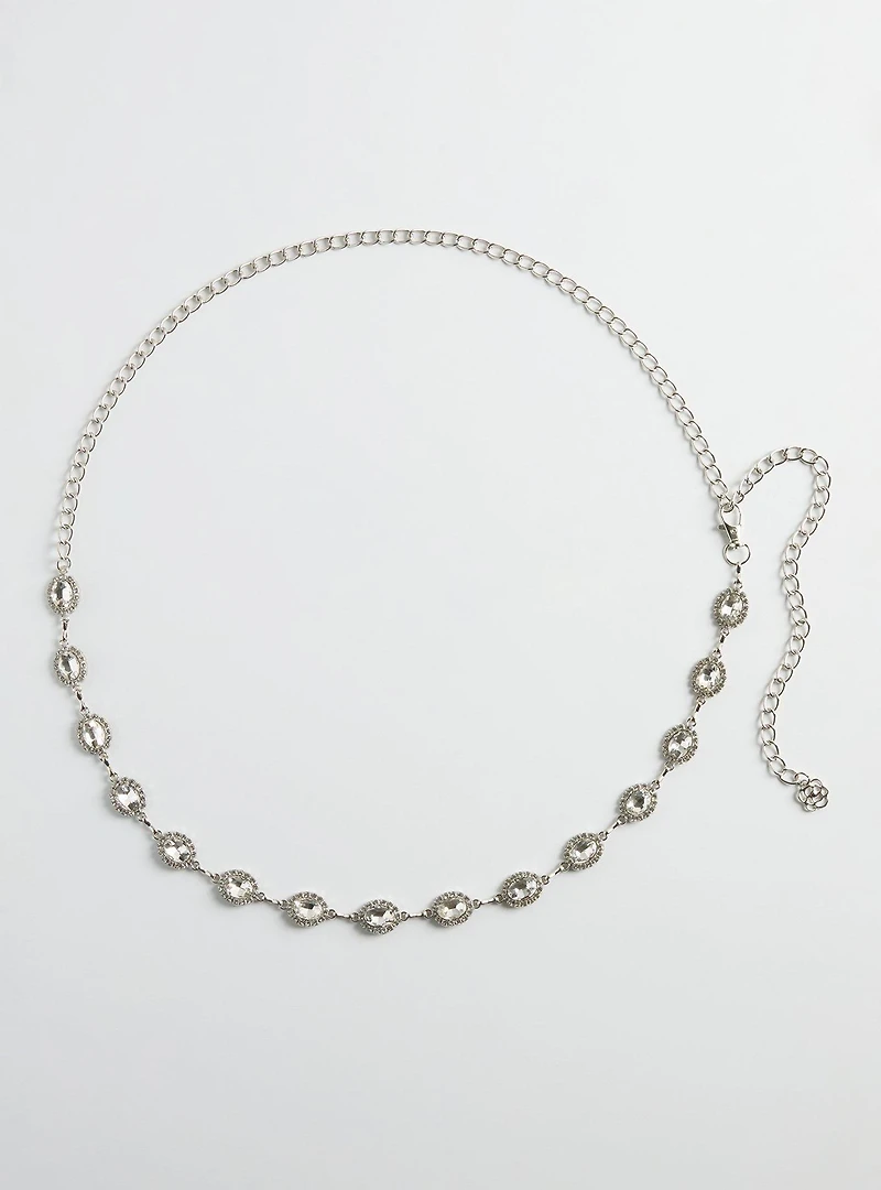 Rhinestone Chain Belt