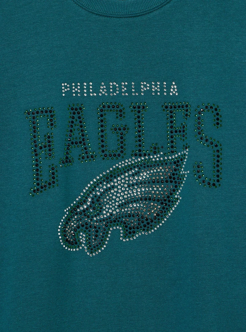 NFL Philadelphia Eagles Rhinestone Relaxed Fleece Sweatshirt