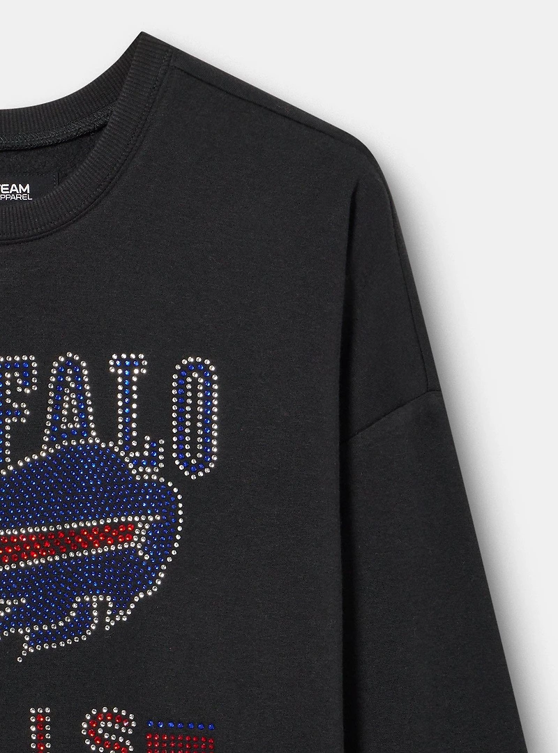NFL Buffalo Bills Rhinestone Relaxed Fleece Sweatshirt