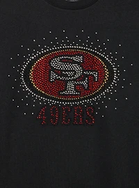 NFL San Fransisco 49ers Rhinestone Relaxed Fleece Sweatshirt