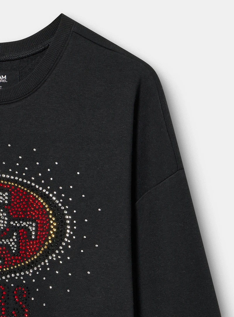 NFL San Fransisco 49ers Rhinestone Relaxed Fleece Sweatshirt