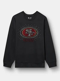 NFL San Fransisco 49ers Rhinestone Relaxed Fleece Sweatshirt