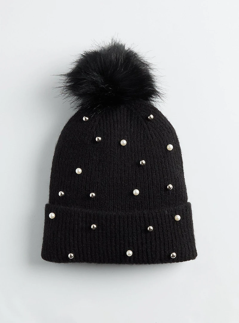 Embellished Knit Beanie