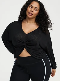 Lightweight Hacci Hi-Low Active Overshirt