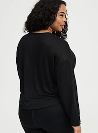 Lightweight Hacci Hi-Low Active Overshirt