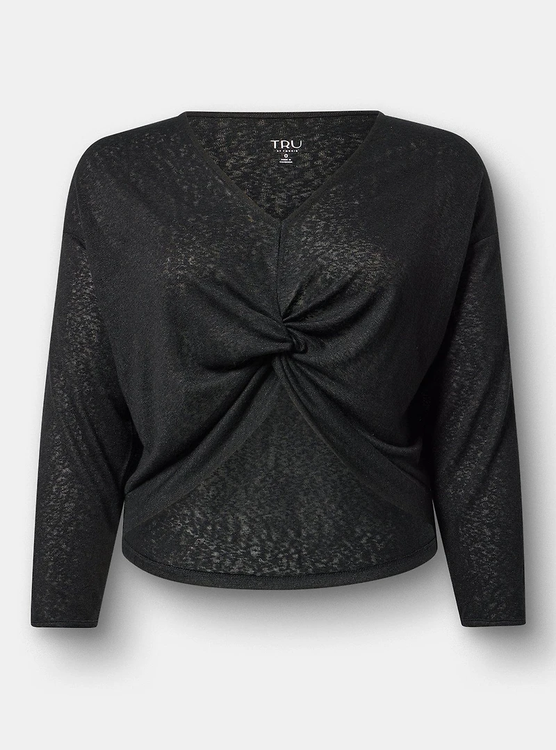 Lightweight Hacci Hi-Low Active Overshirt