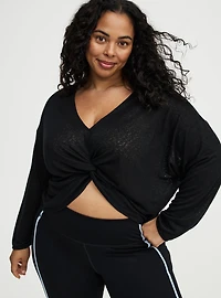 Lightweight Hacci Hi-Low Active Overshirt