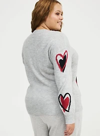 Heart Crew Pullover Sweater