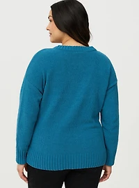Chenille V-Neck Pullover Sweater