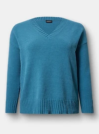 Chenille V-Neck Pullover Sweater