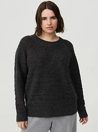 Pointelle Crew Pullover Sweater
