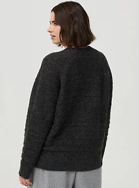 Pointelle Crew Pullover Sweater