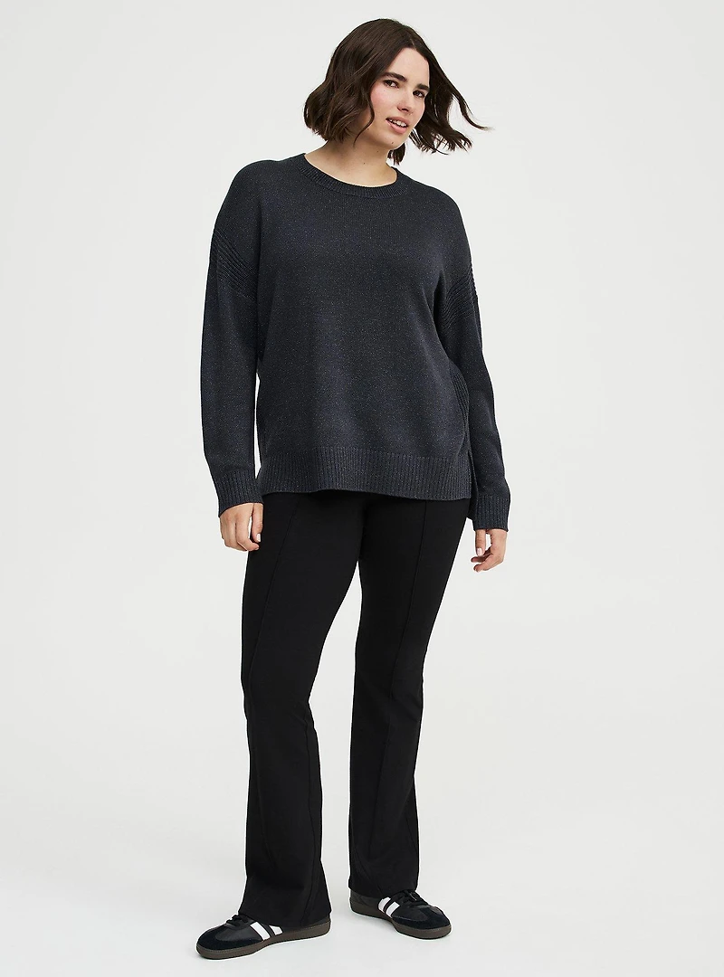 Metallic Luxe Cozy Crew Pullover Sweater