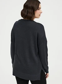 Metallic Luxe Cozy Crew Pullover Sweater