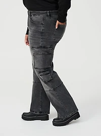 High-Rise Cargo Straight Jean