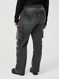 High-Rise Cargo Straight Jean