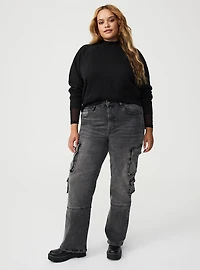 High-Rise Cargo Straight Jean