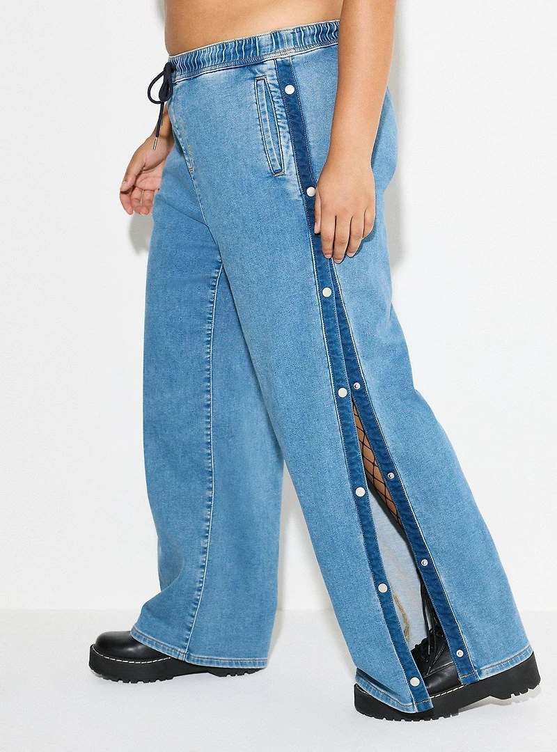 LoveSick Pull-On Snap-Sides Jean