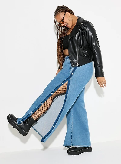 LoveSick Pull-On Snap-Sides Jean