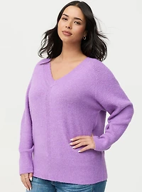 Vegan Cashmere V-Neck Pullover Sweater