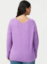 Vegan Cashmere V-Neck Pullover Sweater