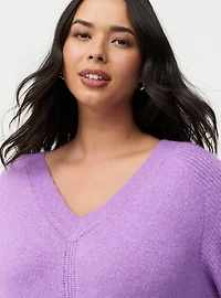 Vegan Cashmere V-Neck Pullover Sweater