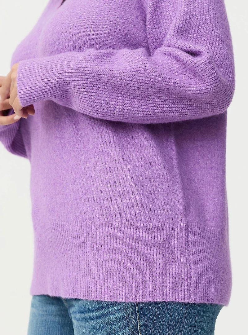 Vegan Cashmere V-Neck Pullover Sweater