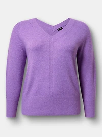 Vegan Cashmere V-Neck Pullover Sweater