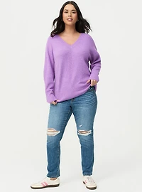 Vegan Cashmere V-Neck Pullover Sweater