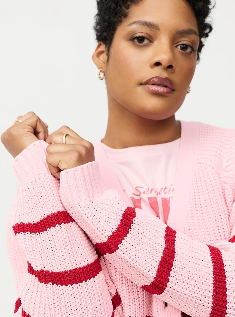 Chenille V-Neck Cardigan