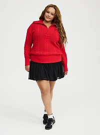 Cable Knit Half-Zip Pullover Sweater
